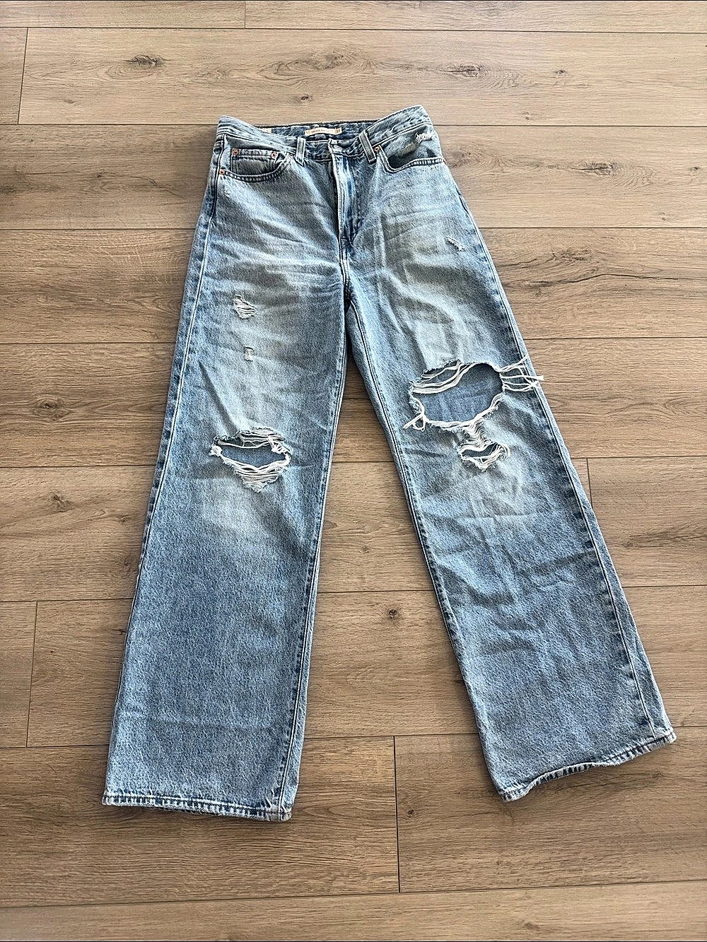 Levis Ribcage Wide Leg Wide Leg Jeans in Blue Waist 27